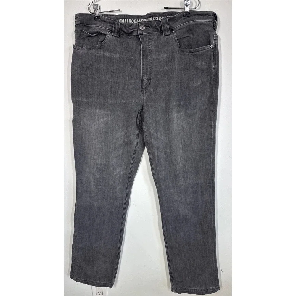 Duluth‎ Trading Men's 40x36 Gray Ballroom Double Flex Relaxed Fit Jeans Workwear